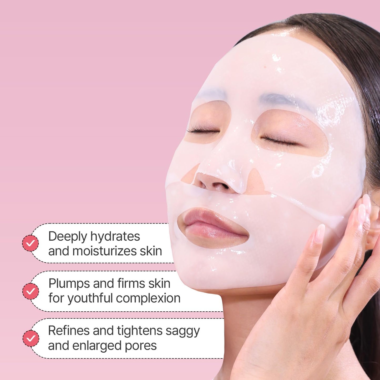 CELLMAZING Collagen Firming Gel Facial & Neck Sheet Mask (Pack of 4) | Covering Neck Mask | 5D Collagen Complex, Amino Acid Complex, Peptide