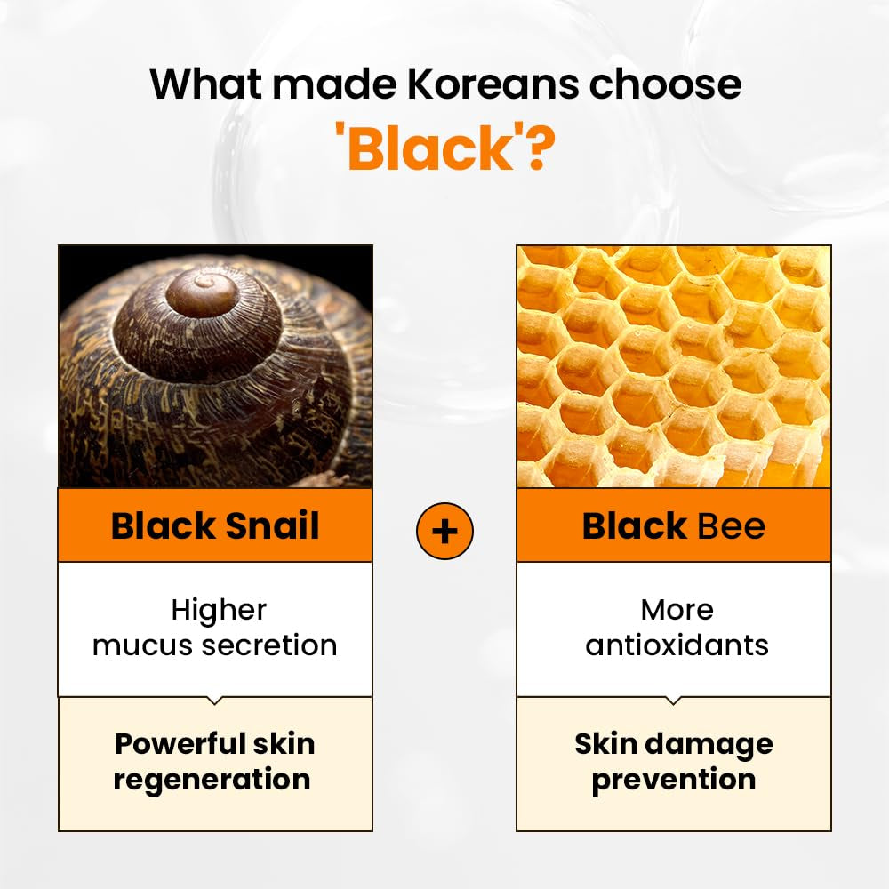 - Royal Black Snail Cream - 50 ML - Snail Mucin Moisturizer, Korean Skincare, K Beauty for Dry Skin, Royal Jelly Protein Improves Skin Barrier, Niacinamide for Blemish Care; Skin Elasticity Care