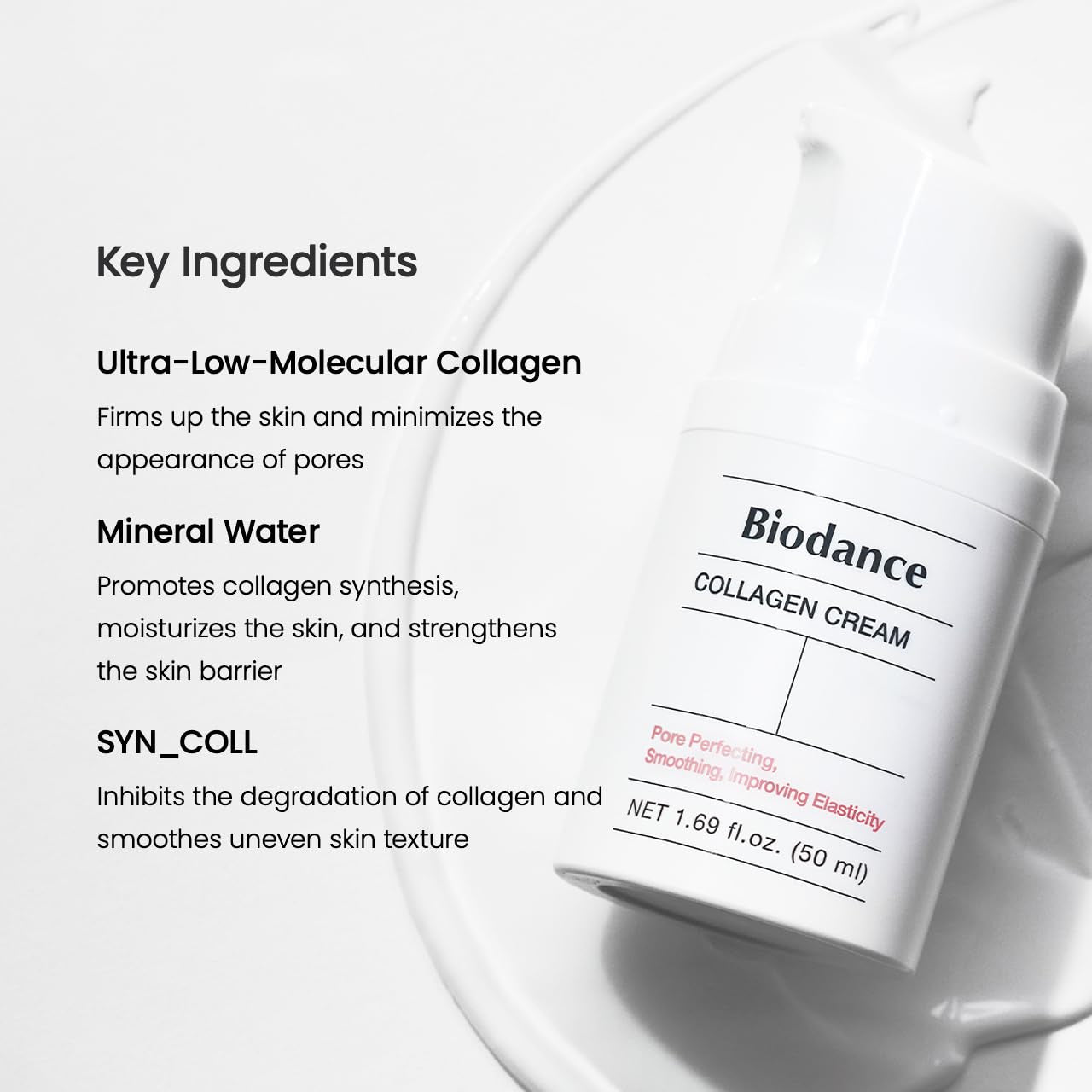 Collagen Cream | Firming Facial Moisturizer with Collagen, Mineral Water, Hyaluronic Acid for Face | 1.69 Fl.Oz, 50Ml