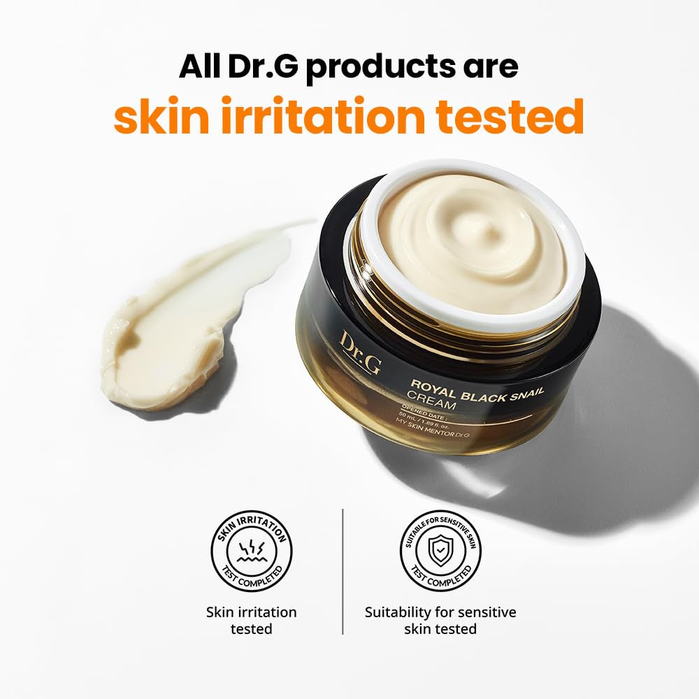 - Royal Black Snail Cream - 50 ML - Snail Mucin Moisturizer, Korean Skincare, K Beauty for Dry Skin, Royal Jelly Protein Improves Skin Barrier, Niacinamide for Blemish Care; Skin Elasticity Care