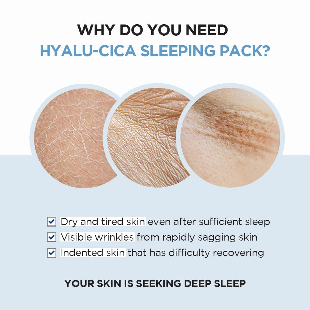 Hyalu-Cica Sleeping Pack 3.38 Fl.Oz, 100Ml Melatonin Hyaluronic Acid Centella Asiatica Extract Moist and Revitalization Multi Care Solutions