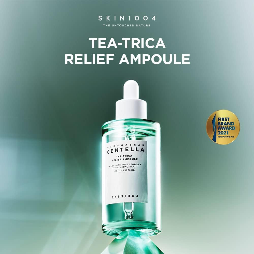 Tea-Trica Relief Ampoule 3.38 Fl. Oz, 100Ml, Soothing Hydration for Sensitive Skin