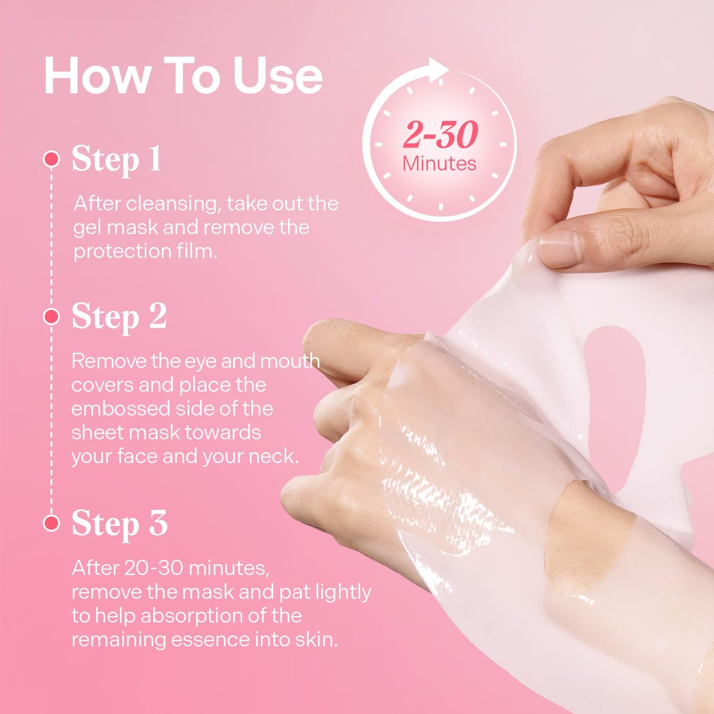 Torriden CELLMAZING Collagen Firming Gel Facial & Neck Sheet Mask (pack of 4) | Covering Neck Mask | 5D Collagen Complex, Amino Acid Complex, Peptide