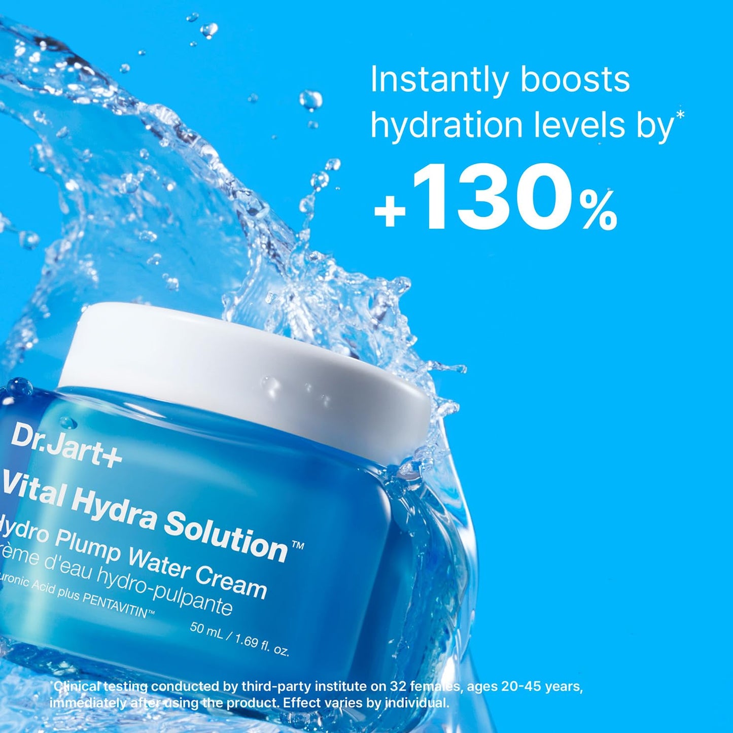 Dr.Jart+ Vital Hydra Solution Water Cream Glow Hydrating Korean Face Moisturizer with Hyaluronic Acid for Glass Skin| Korean Skin Care, 1.69 Fl Oz