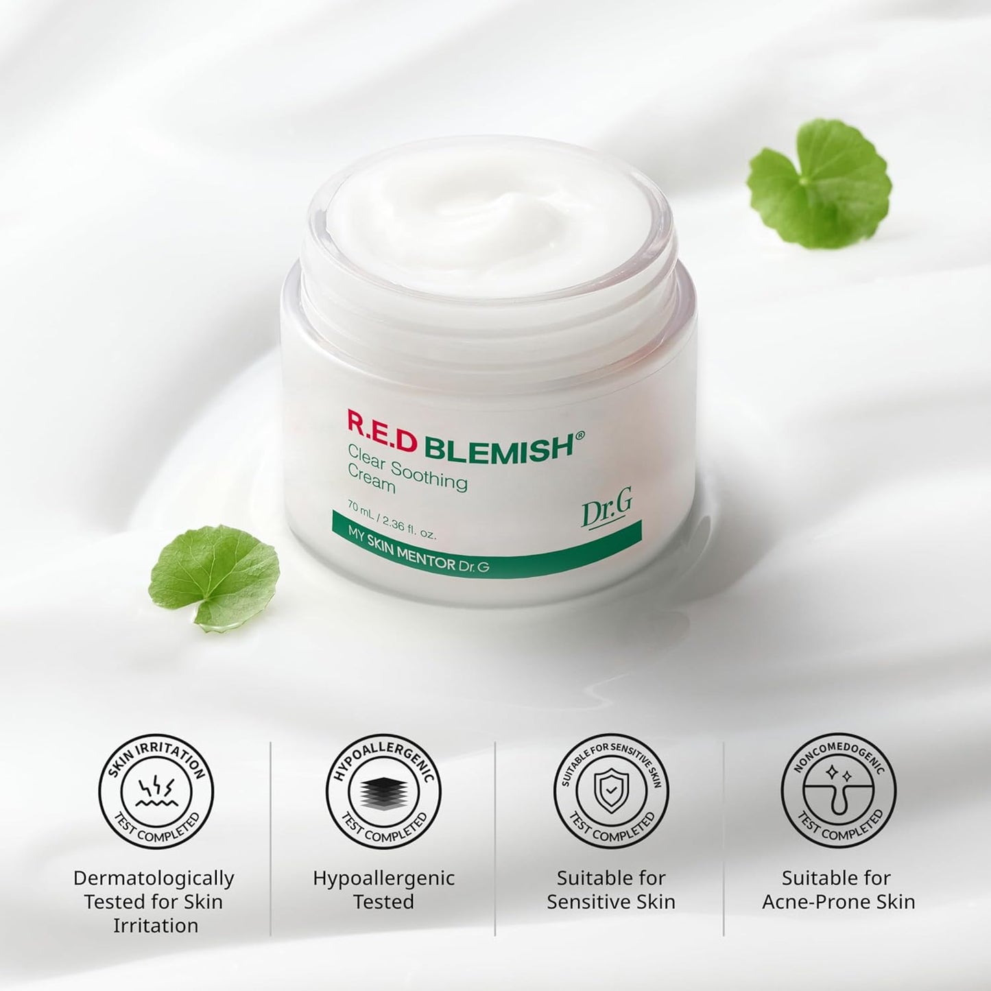 Red Blemish Clear Soothing Korean Moisturizer Face Cream, 70Ml - Cica Cream, Korean Skin Care Moisturizer, Korean Face Moisturizer, Facial Moisturizer, Korean Skincare, K Beauty Skincare Coreano