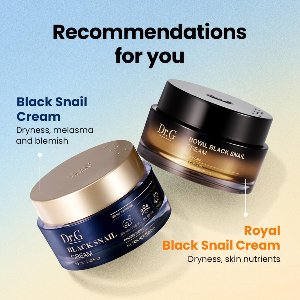 - Royal Black Snail Cream - 50 ML - Snail Mucin Moisturizer, Korean Skincare, K Beauty for Dry Skin, Royal Jelly Protein Improves Skin Barrier, Niacinamide for Blemish Care; Skin Elasticity Care
