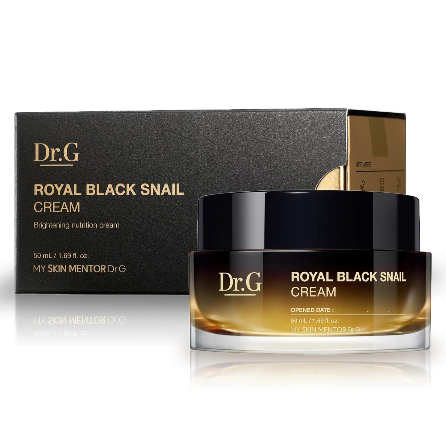 - Royal Black Snail Cream - 50 ML - Snail Mucin Moisturizer, Korean Skincare, K Beauty for Dry Skin, Royal Jelly Protein Improves Skin Barrier, Niacinamide for Blemish Care; Skin Elasticity Care