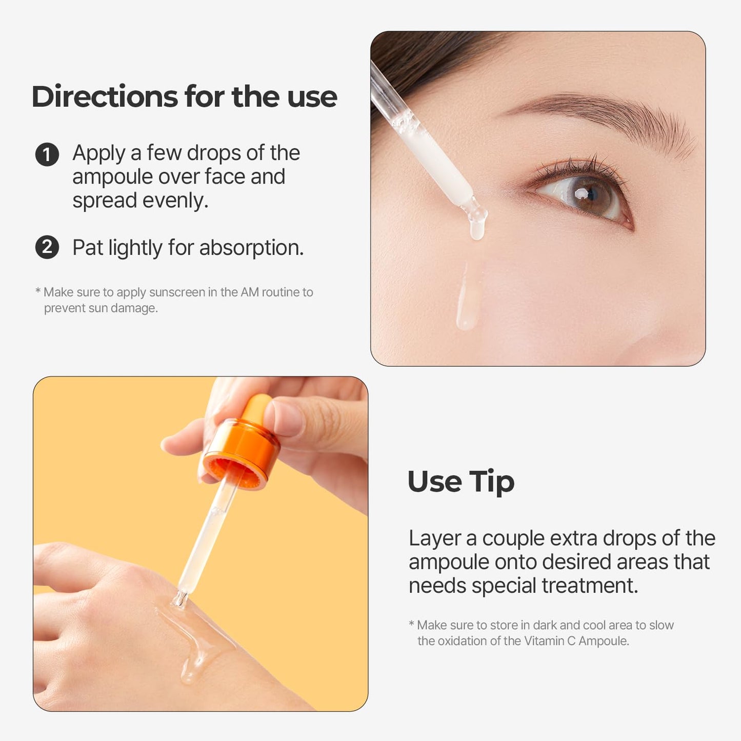 CELLMAZING Vita C Ampoule 30Ml (1.01 Fl.Oz.) | Refining Sagging Pores and Skin Texture | 5D Vitamin C, Seaweed Complex, Panthenol | Korean Facial Serum