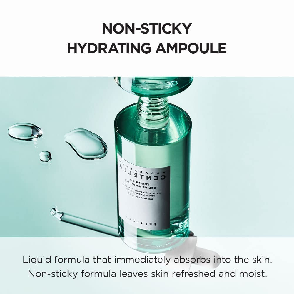 Tea-Trica Relief Ampoule 3.38 Fl. Oz, 100Ml, Soothing Hydration for Sensitive Skin