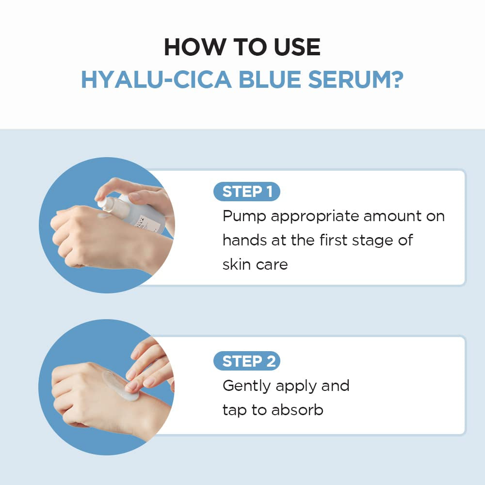 Hyalu-Cica Blue Serum 1.69 Fl.Oz, 50Ml, 5 Layer Hyaluronic Acid Cica Niacinamide, Hydrating and Refreshing Multi-Care Solutions