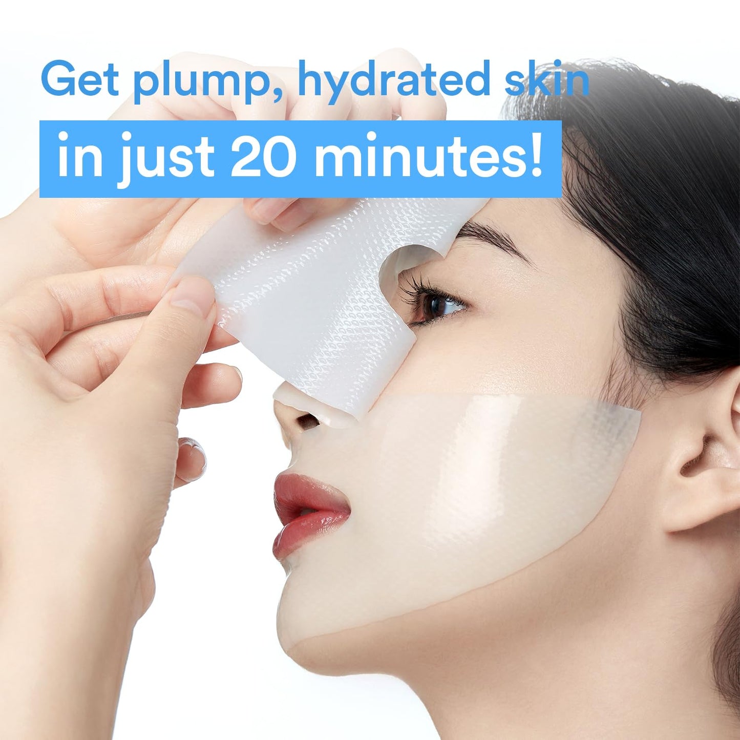 Collagen Gel Mask Sedum Jelly 10 Sheets (Hydrating) I Korean Vegan Collagen, Cooling Hydrating Hyaluronic Acid Hydrogel Face Mask Skin Care