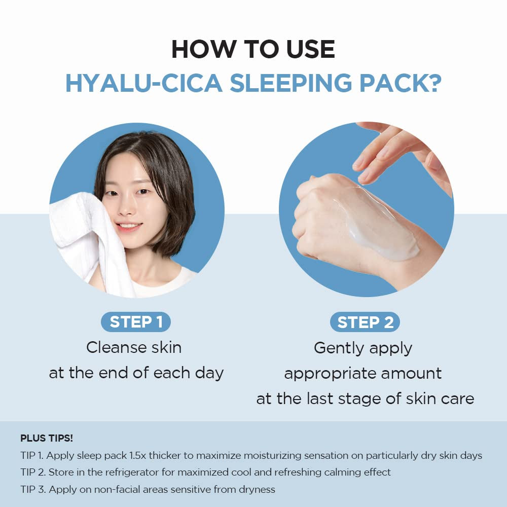 Hyalu-Cica Sleeping Pack 3.38 Fl.Oz, 100Ml Melatonin Hyaluronic Acid Centella Asiatica Extract Moist and Revitalization Multi Care Solutions