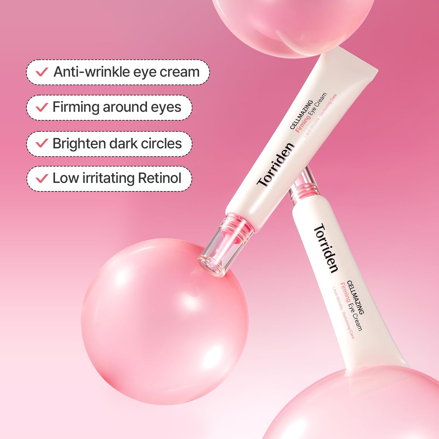 CELLMAZING Collagen Firming Eye Cream 30Ml (1.01 Fl.Oz) | Wrinkle Improvement and Dark Circles Care | 5D Collagen Complex, 4R Pure Retinol