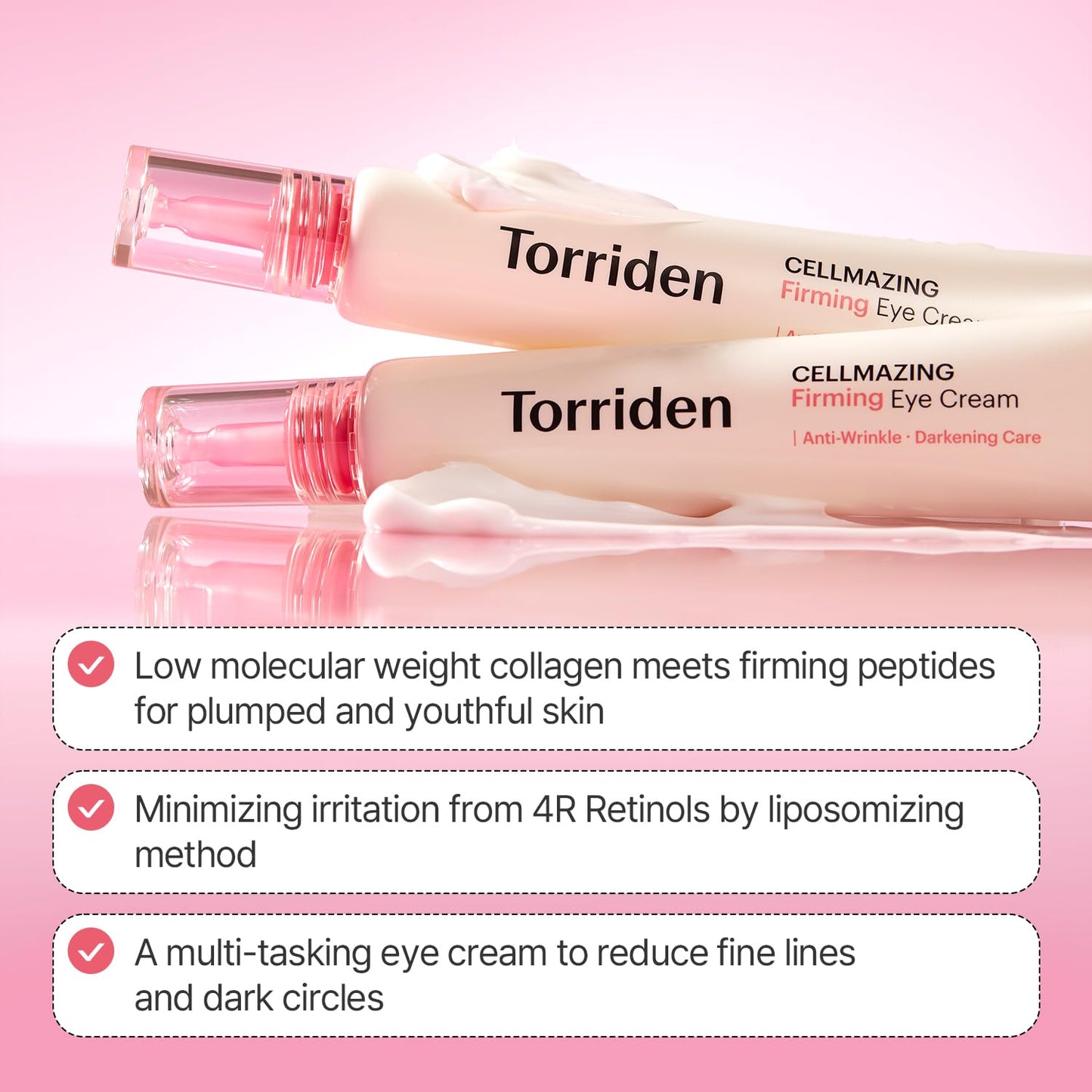 CELLMAZING Collagen Firming Eye Cream 30Ml (1.01 Fl.Oz) | Wrinkle Improvement and Dark Circles Care | 5D Collagen Complex, 4R Pure Retinol