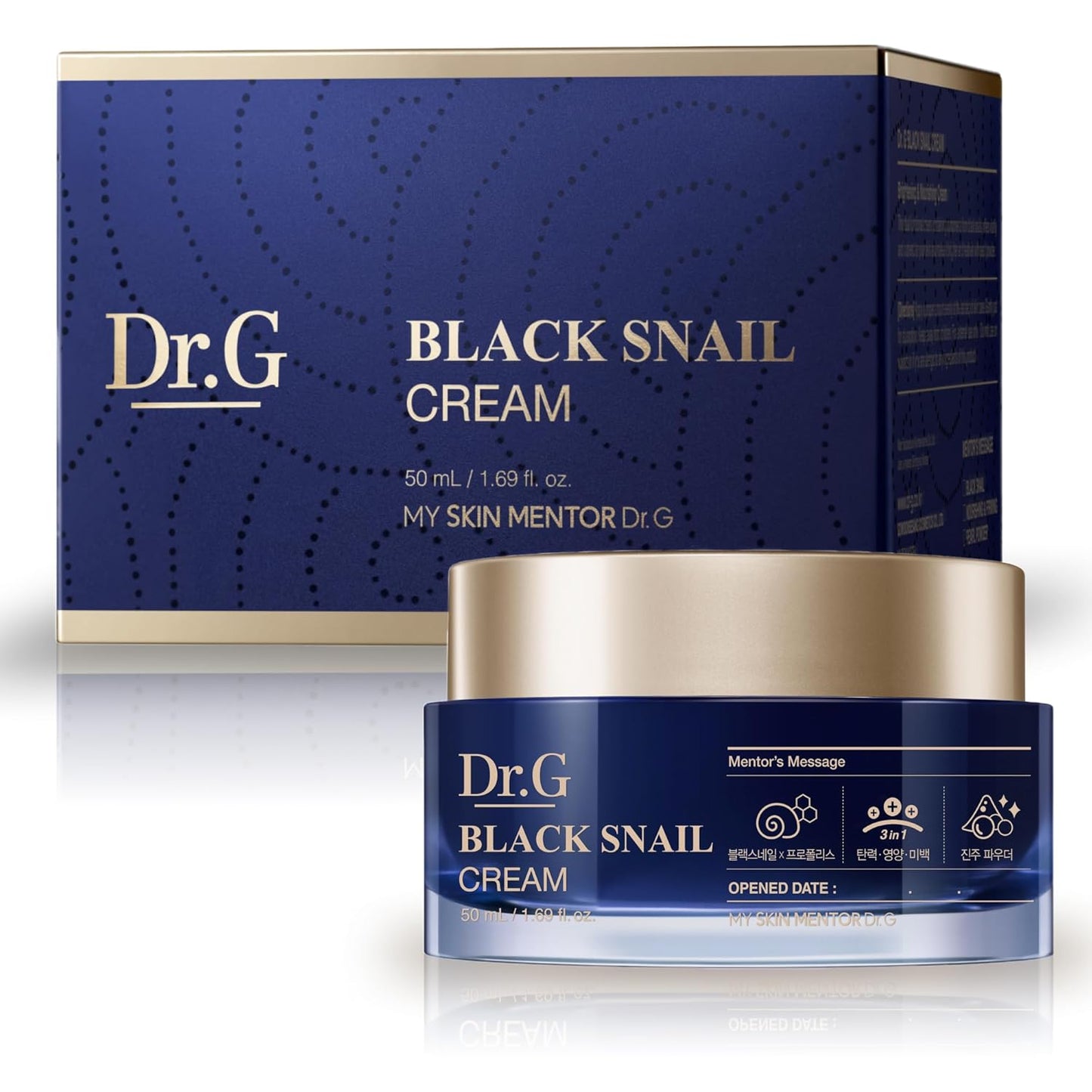 Black Snail Cream, 50Ml - Snail Mucin Moisturizer, Snail Mucin Serum, Face Moisturizer, Facial Moisturizer Face Cream, Crema Hidratante Para La Cara, Korean Skin Care Coreano, K Beauty, Kbeauty