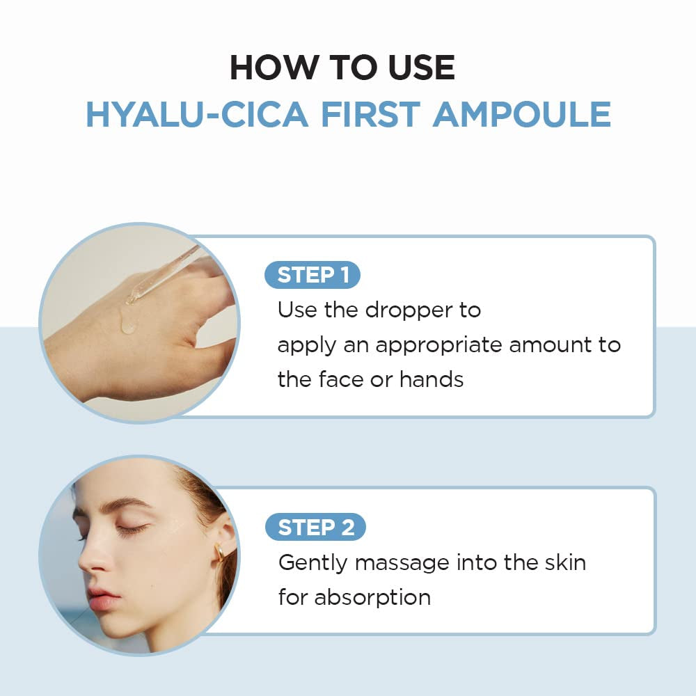 Hyalu-Cica First Ampoule 3.38 Fl. Oz, 100Ml, Soothing Hydration Dry Skin