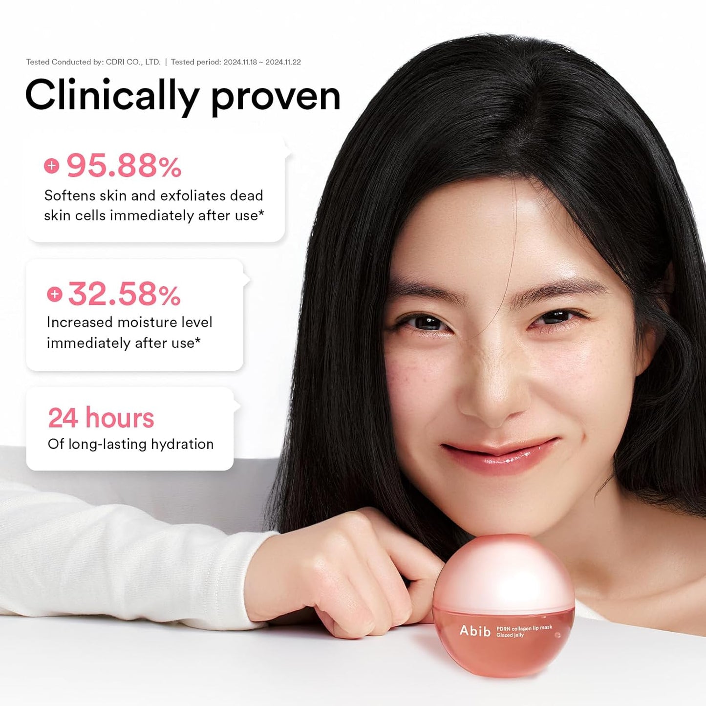 PDRN Collagen Lip Mask Glazed Jelly 0.38 Fl Oz | Korean Lip Butter Balm Overnight Sleeping Mask Hydrating Care Moisturizer Treatment for Flakey, Dry Lips