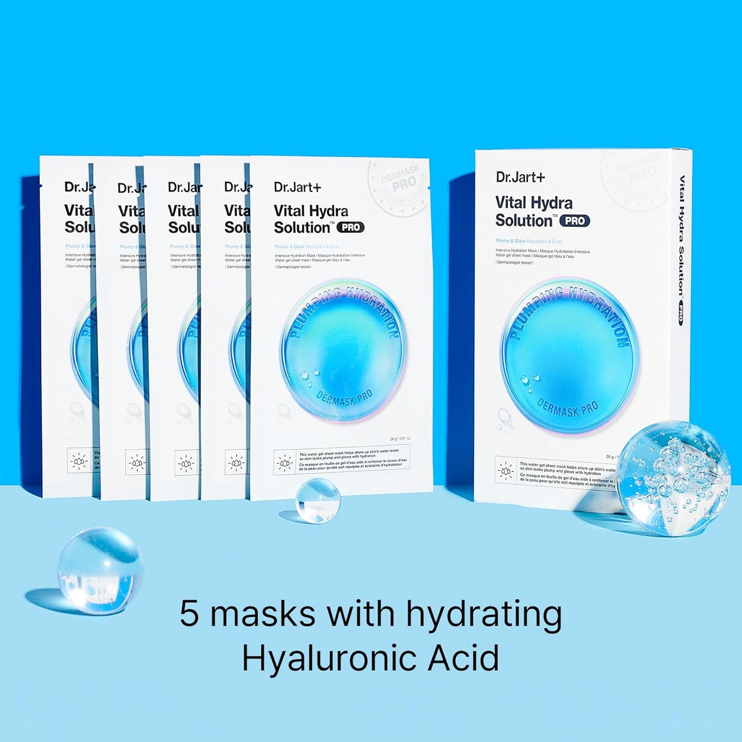 Dermask Vital Hydra Solution Glow Face Mask with Hyaluronic Acid | Sheet Mask | Korean Skin Care