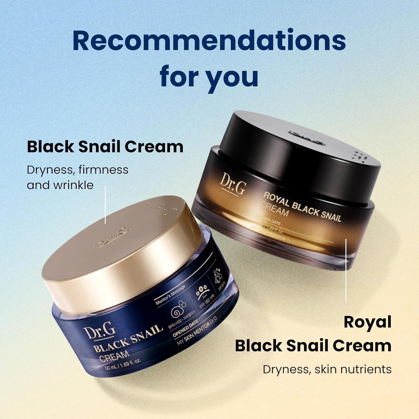 Black Snail Cream, 50Ml - Snail Mucin Moisturizer, Snail Mucin Serum, Face Moisturizer, Facial Moisturizer Face Cream, Crema Hidratante Para La Cara, Korean Skin Care Coreano, K Beauty, Kbeauty