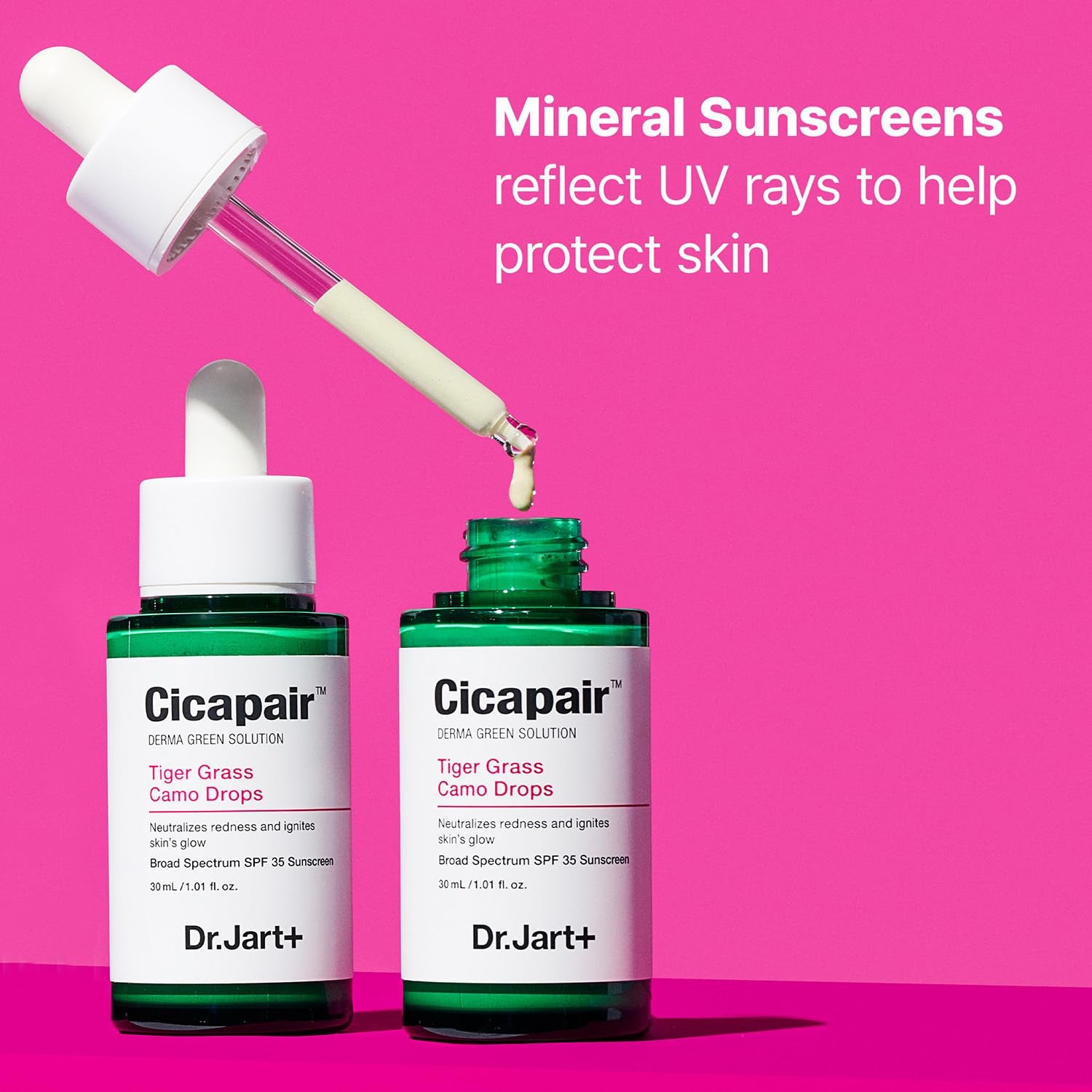 Cicapair™ Tiger Grass Camo Drops Tinted Face Serum SPF 35 with Centella Asiatica | Cc Cream | Korean Skin Care, 1.01 Fl Oz