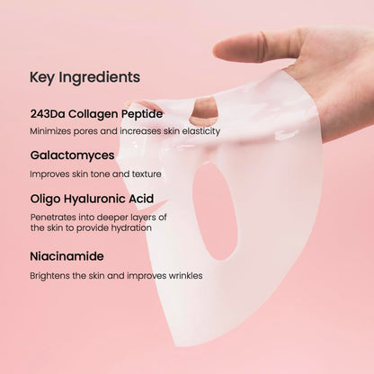 BIODANCE Bio-Collagen Real Deep Mask, Hydrating Overnight Hydrogel Mask, Pore Minimizing, Elasticity Improvement, Korean Skincare | 1.19oz(34g) x 4ea