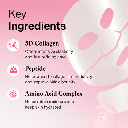 Torriden CELLMAZING Collagen Firming Gel Facial & Neck Sheet Mask (pack of 4) | Covering Neck Mask | 5D Collagen Complex, Amino Acid Complex, Peptide