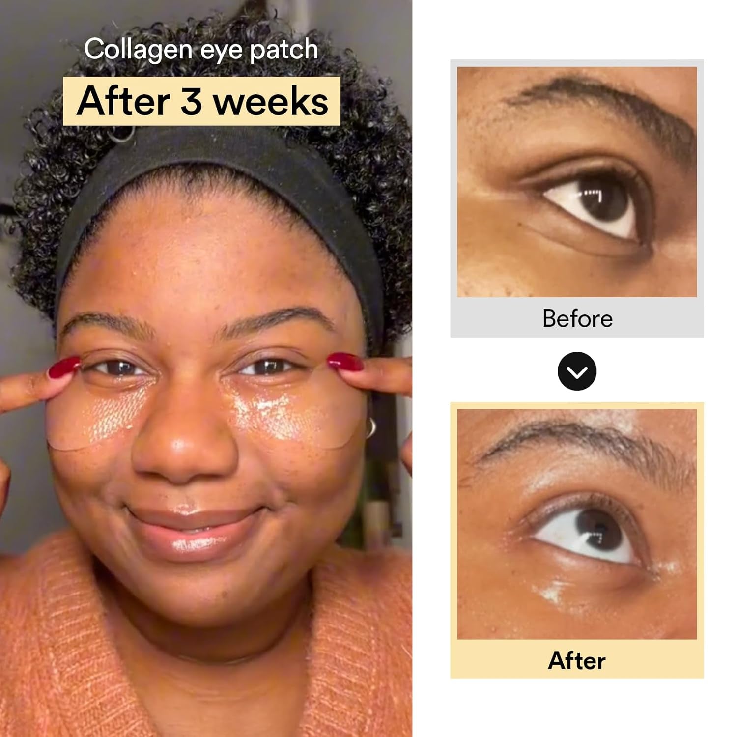 Collagen Eye Patch Jericho Rose Jelly 60 Patches, Korean under Eye Patches for Puffy Eyes and Dark Circles, Anti-Wrinkle, Collagen, Caffeine, Niacinamide, Ceramide, Antioxidant, Skin Care