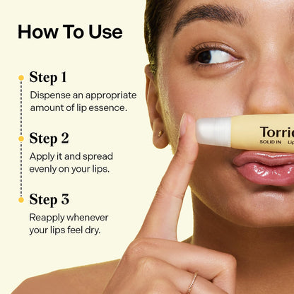 Torriden SOLID In Ceramide Lip Essence 0.37 fl.oz * 2 (Pack of 2) | Moisturizing Lip Essence for Glowy, Plumped, and Radiant Lip | Korean Lip Balm