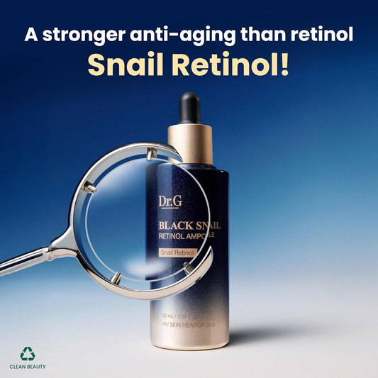 Black Snail Retinol Ampoule, 50Ml - Kbeauty, Retinol Serum Korean, Korean Retinol Serum for Face Korean, K Beauty Retinol Korean Skincare, Retinol Coreano, Ampoule Korean Skin Care Retinol, Asian