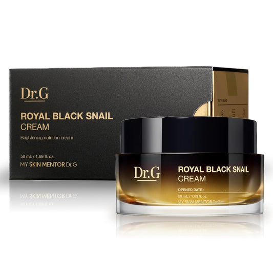 - Royal Black Snail Cream - 50 ML - Snail Mucin Moisturizer, Korean Skincare, K Beauty for Dry Skin, Royal Jelly Protein Improves Skin Barrier, Niacinamide for Blemish Care; Skin Elasticity Care