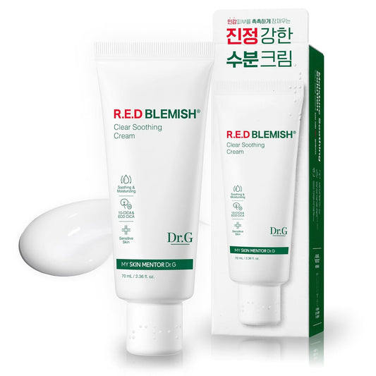 Red Blemish Clear Soothing Korean Moisturizer Face Cream, 70Ml - Cica Cream, Korean Skin Care Moisturizer, Korean Face Moisturizer, Facial Moisturizer, Korean Skincare, K Beauty Skincare Coreano
