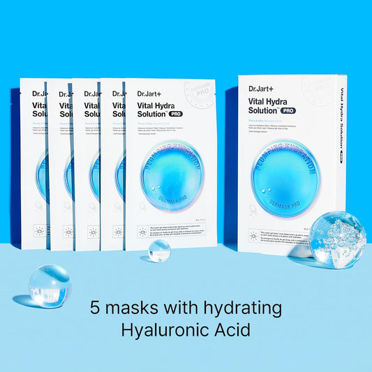 Dermask Vital Hydra Solution Glow Face Mask with Hyaluronic Acid | Sheet Mask | Korean Skin Care